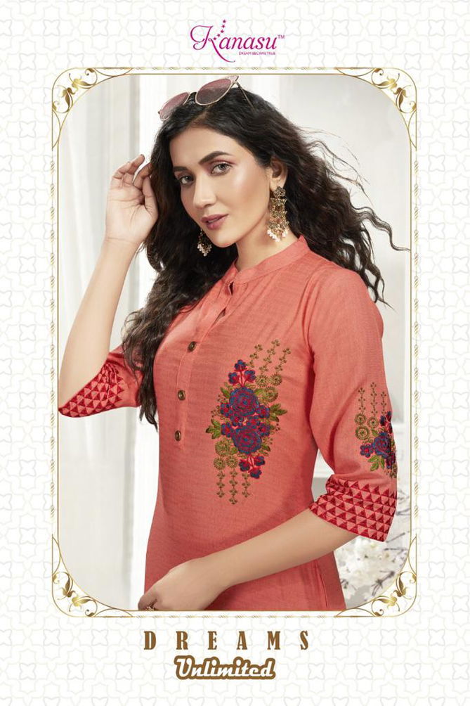 Kanasu Roohi 2 Rayon Fancy Wear Designer Latest Kurti Collection